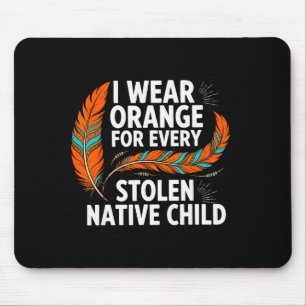 Orange Unity Day Every Child Native American Women Mouse Pad