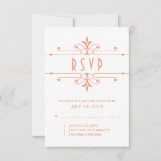 Orange v2 Fancy Ornamental Response Card