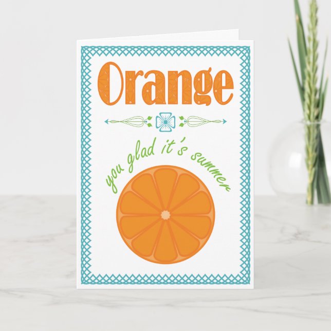 Orange Vous êtes content C'est le Carte de remerci (Devant)