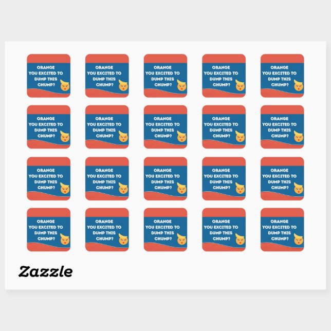 Orange Vous êtes excité Déposez ce Chump Stickers  (Feuille)