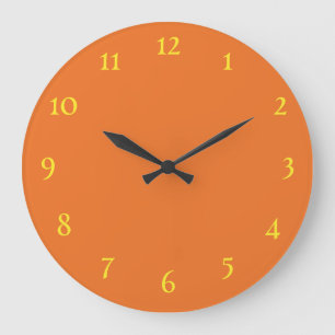 Orange wall clock