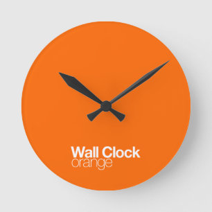 Orange Wall Clock