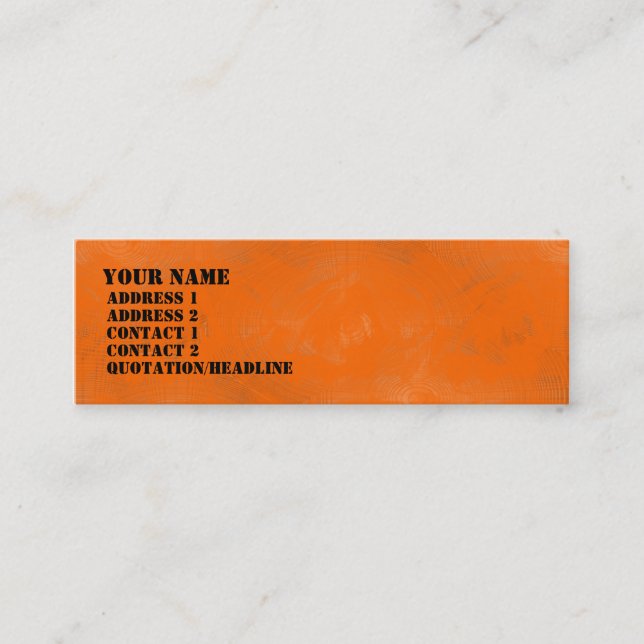 Orange Wash Mini Business Card (Front)