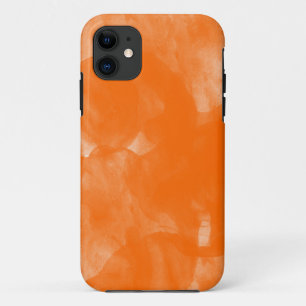 orange water colour paint iphone case
