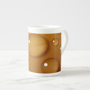 Orange Water Drop Texture Bone China Mug
