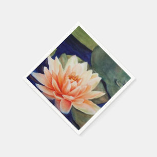 ORANGE WATER LILY PAPER NAPKINS