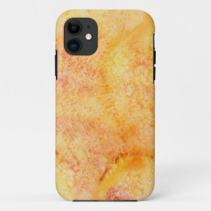 Orange Watercolor Background iPhone 11 Case