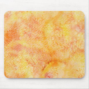Orange Watercolor Background Mouse Pad