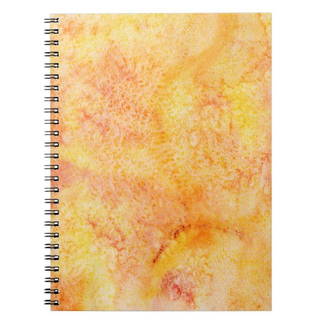 Orange Watercolor Background Notebook (Front)