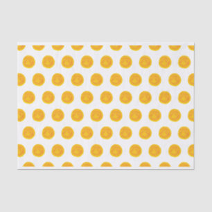 Orange Watercolor Polka Dots Tissue Paper
