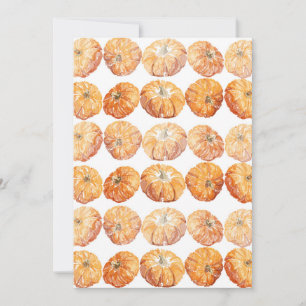 Orange Watercolor Pumpkin Invitation