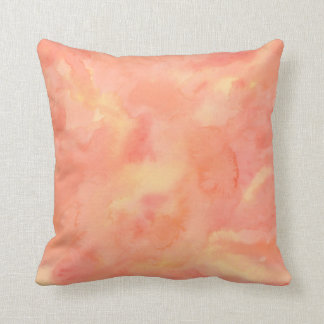 Orange Watercolor Throw Pillow