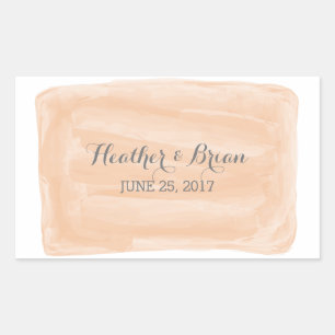 Orange Watercolor Wedding Stickers