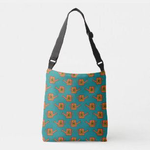 Orange Watering Can with Sunflower Crossbody Bag