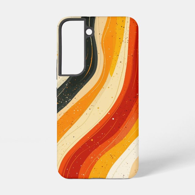 Orange Wave Rush Phone Case (Back)