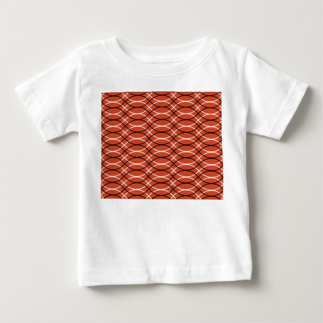 Orange Waves  Baby T-Shirt (Front)