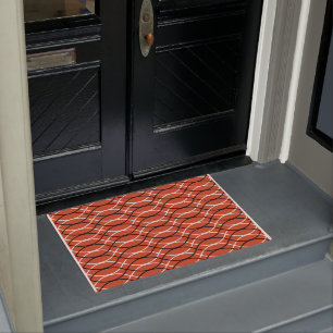Orange Waves  Doormat