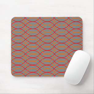 Orange Waves  Mouse Pad
