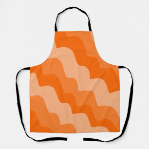 Orange wavy ocean waves gradient apron
