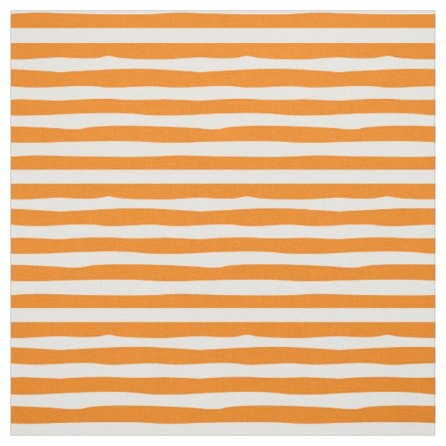 Orange Wavy Stripe in Citrus & Ivory Coordinated Fabric (Swatch)