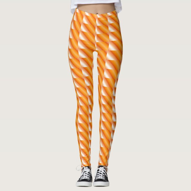 Orange Wedges Leggings (Front)