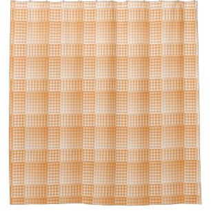 Orange White Checker Abstract Pattern