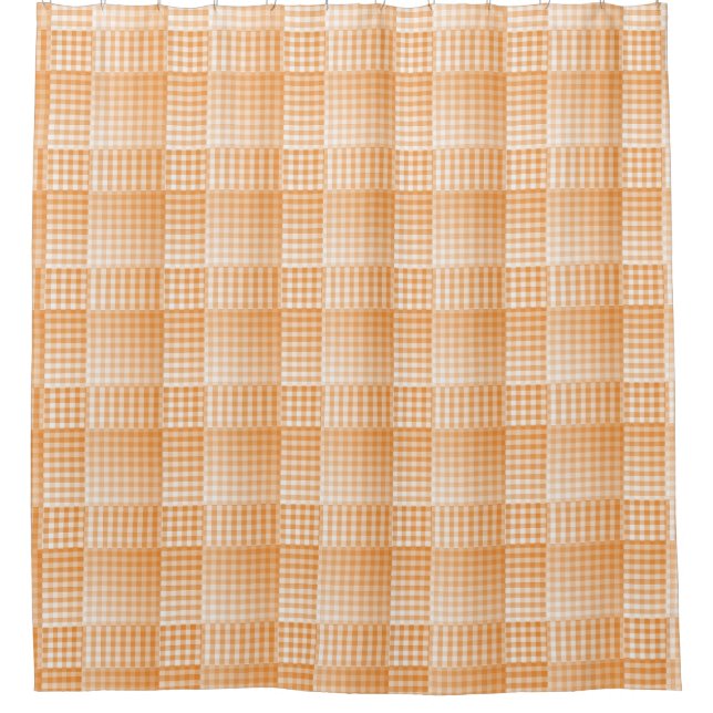 Orange White Checker Abstract Pattern (Front)
