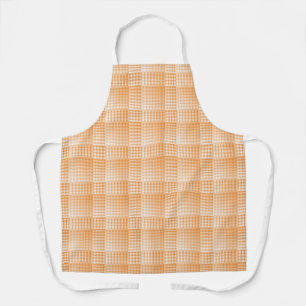 Orange White Checker Abstract Pattern Apron