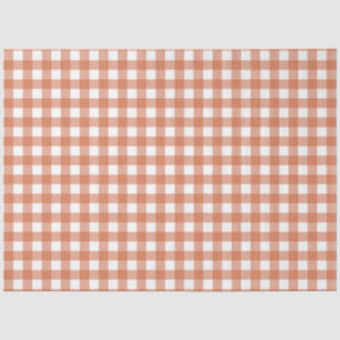 Orange & White Chequered Tissue Paper