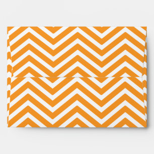 Orange White Chevron Envelope