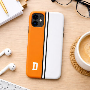 Orange & White College Colours  iPhone 11 Case