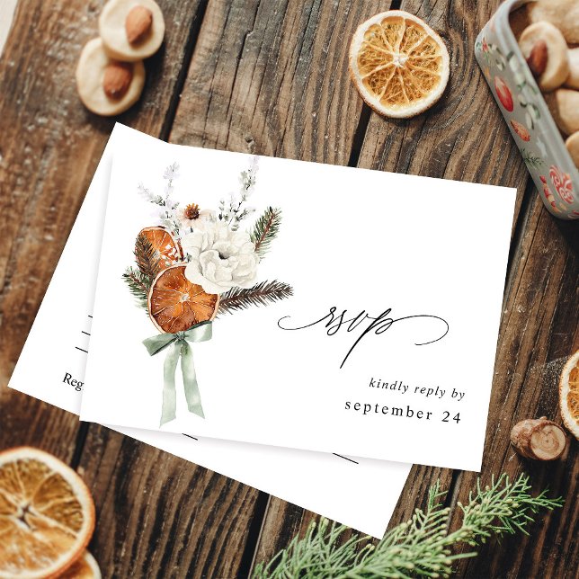 Orange & White Floral w Meal RSVP (Creator Uploaded)
