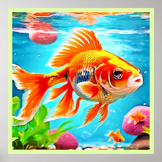 Orange White Goldfish Poster (Front)