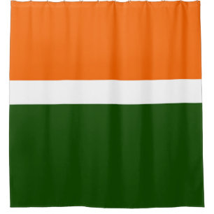 Orange White Green Plain Colour Block Design