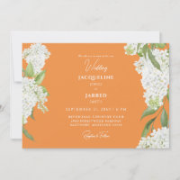 Orange White Hydrangeas Wedding 