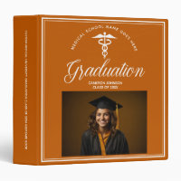 Orange White Medical School Graduation Photo Album