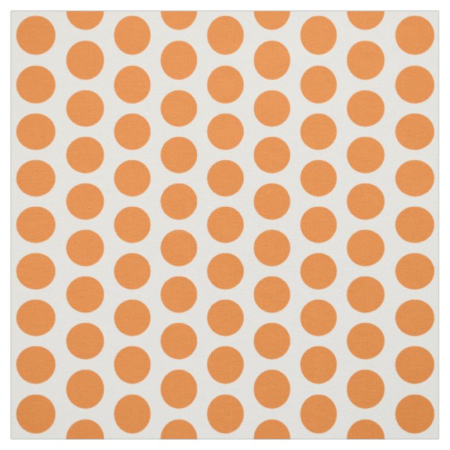 Orange White Mini Polka Dots Fabric (Swatch)