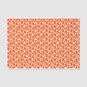 ORANGE & WHITE PAISLEY PATTERNS TISSUE PAPER