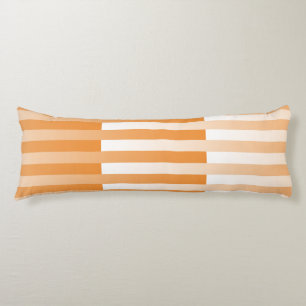 Orange White Striped Pattern Body Pillow