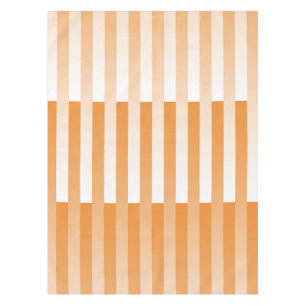 Orange White Striped Pattern Tablecloth