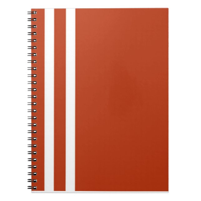 Orange & White stripes Notebook (Front)
