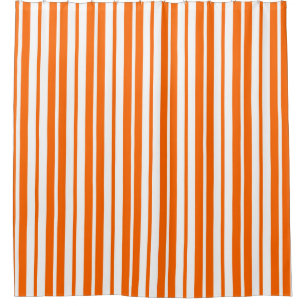 Orange White Vertical Stripes Pattern
