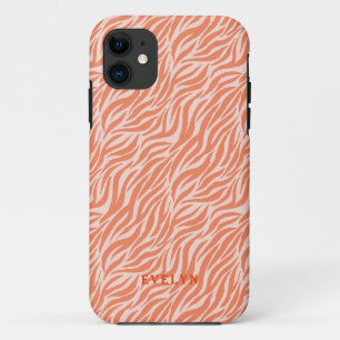 Orange Wild Tiger Stripes iPhone 11 Case