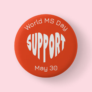 Orange World MS Day Button