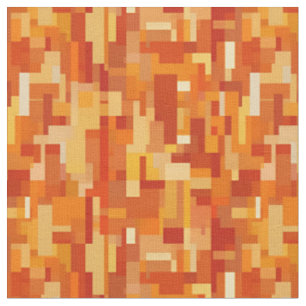 Orange / Yellow Abstract Squares & Rectangles Fabric