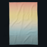 Orange Yellow Aqua Sunset Sky Kitchen Towel<br><div class="desc">Orange Yellow Aqua Sunset Sky</div>