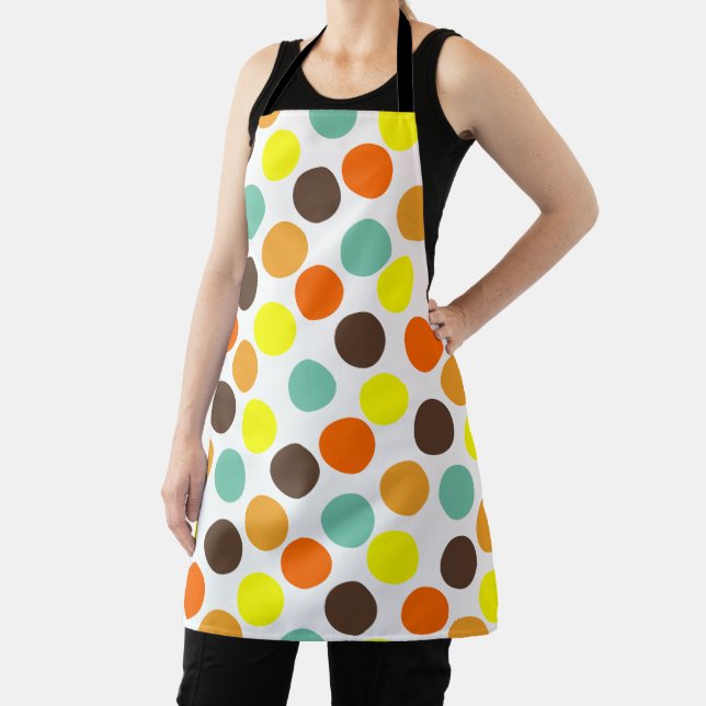 Orange, Yellow, Brown, Blue Dots  Apron (Insitu)