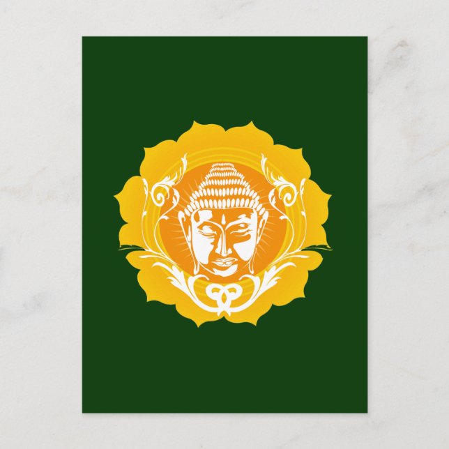 Orange & Yellow Buddha Postcard (Front)