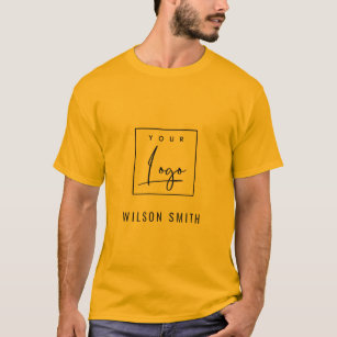 Orange Yellow Business Add Your Logo With Name T-Shirt