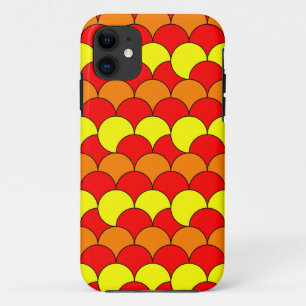 Orange yellow circles pattern iPhone 11 case
